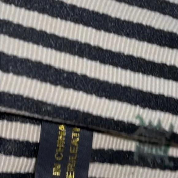 L.A.M.B. Gwen Stefani Black White Silver Stripe Leather Bag Clutch Tote Vintage - Picture 12 of 12